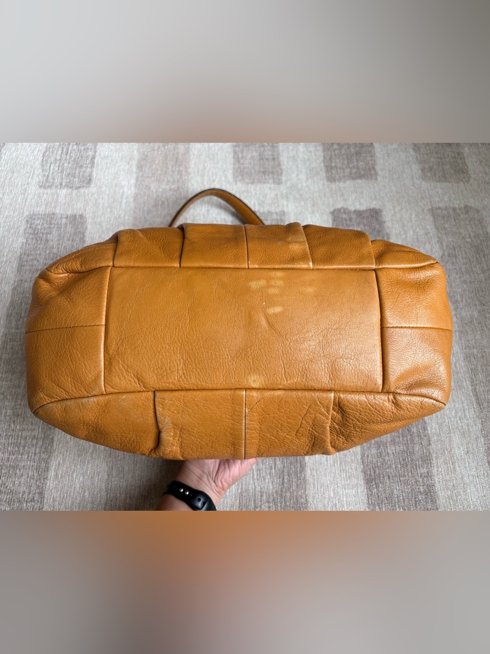 COACH Madison Maggie Mustard Yellow Leather Shoulder Bag Hobo Handbag 16503 - Picture 6 of 14